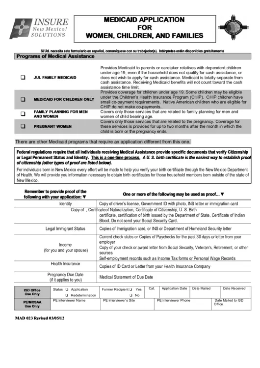 19 Medicaid Application Form Templates free to download in PDF