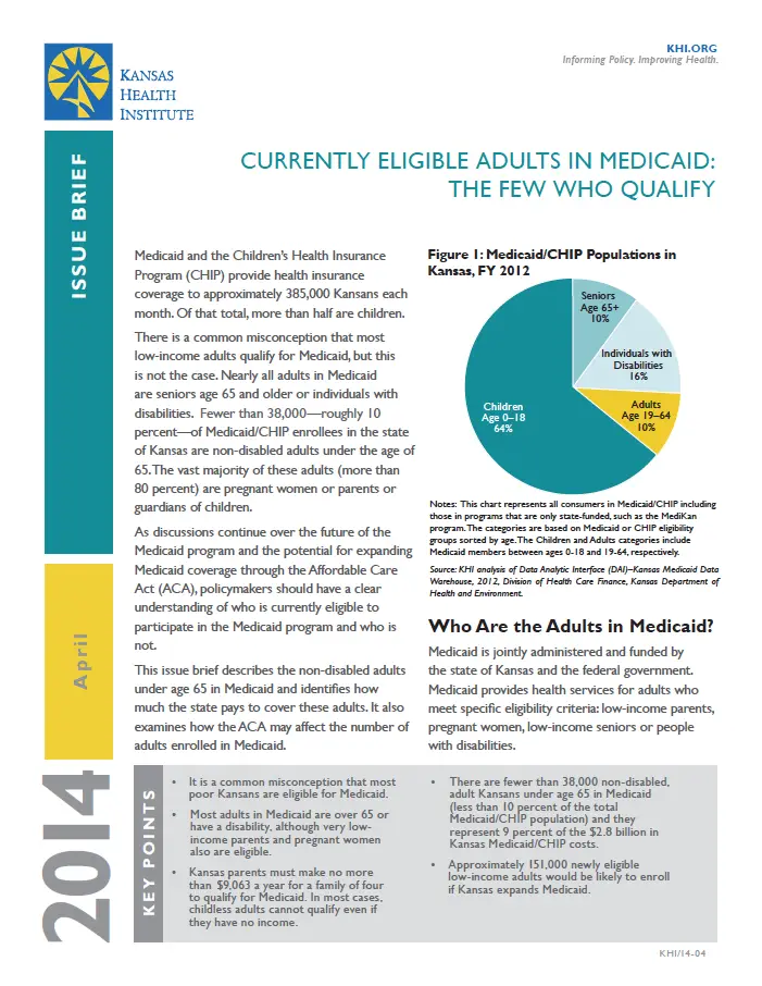 Issue Brief: Currently Eligible Adults in Medicaid: The ...