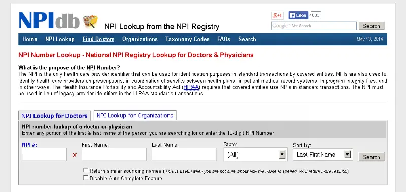 Medicaid provider number lookup
