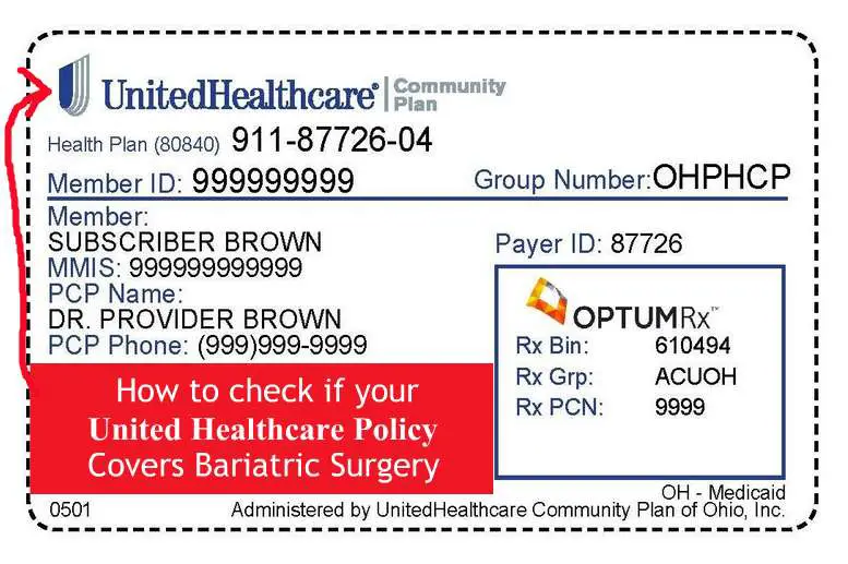 United healthcare policy number on card