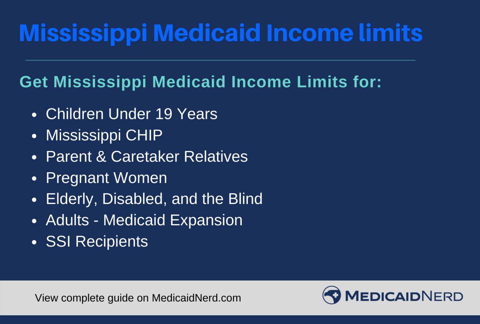 Mississippi Medicaid Income Limits