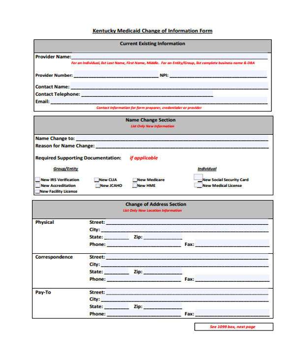 FREE 32+ Change Form Examples in PDF