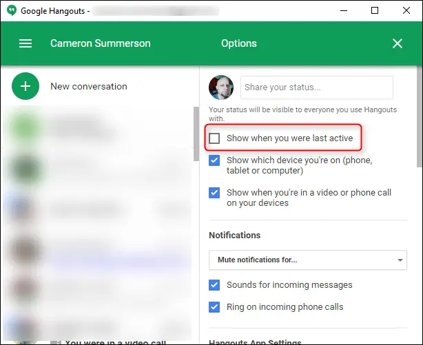 How to Keep People from Knowing You Read Their Message in Google Hangouts
