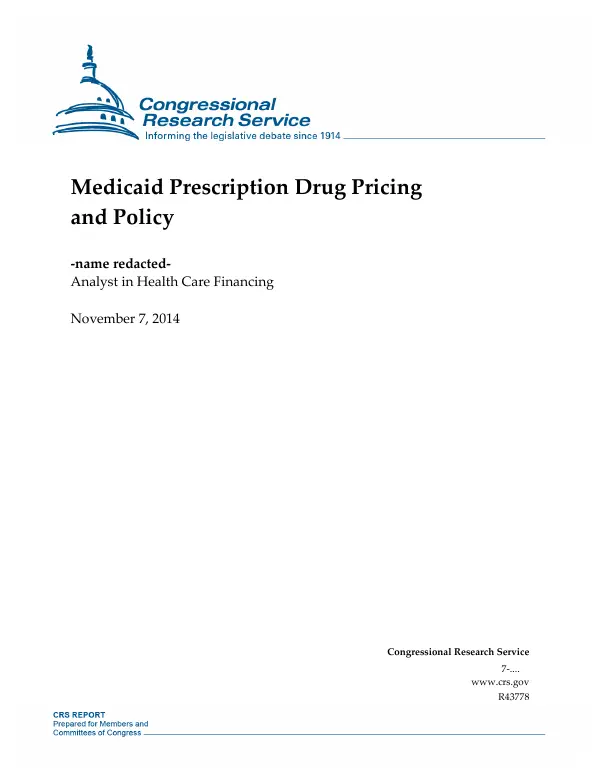 Medicaid Prescription Drug Pricing and Policy