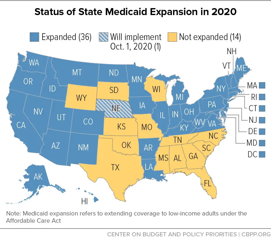 Status of State Medicaid Expansion, January 2020