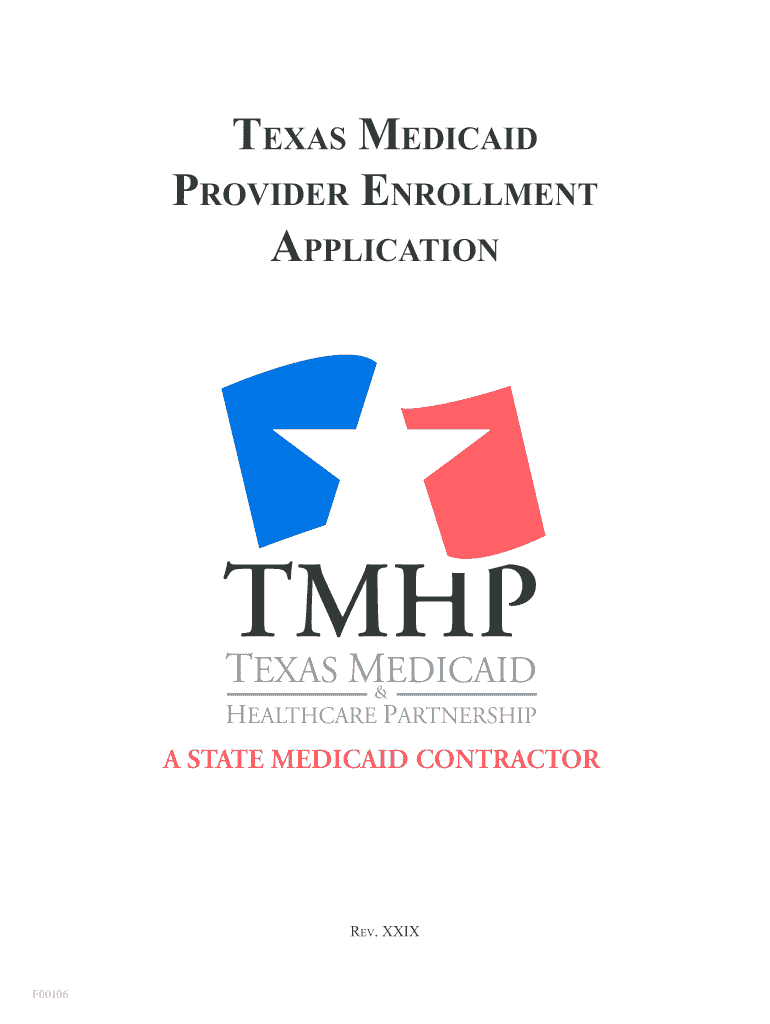 Texas Medicaid Provider Enrollment Application TMHP com
