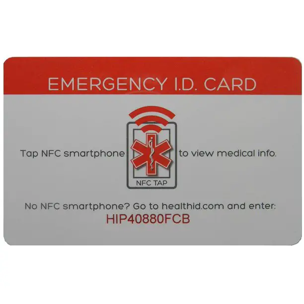 Emergency Medical ID Card with Smartphone Access, A First Responder can ...
