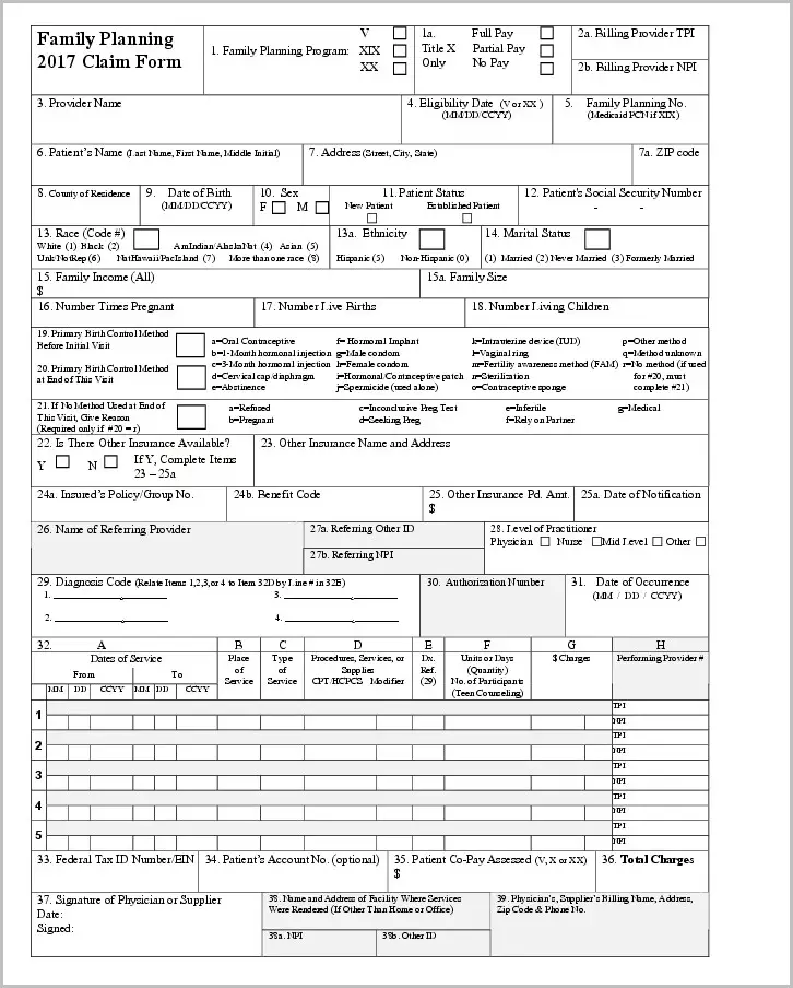Print Medicaid Application Form