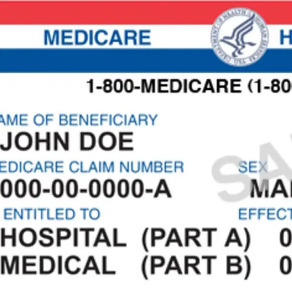large medicare card