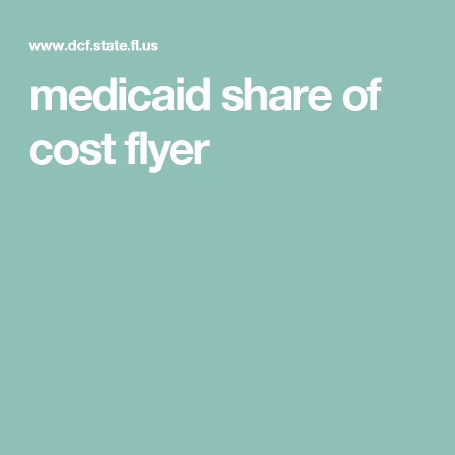 medicaid share of cost flyer