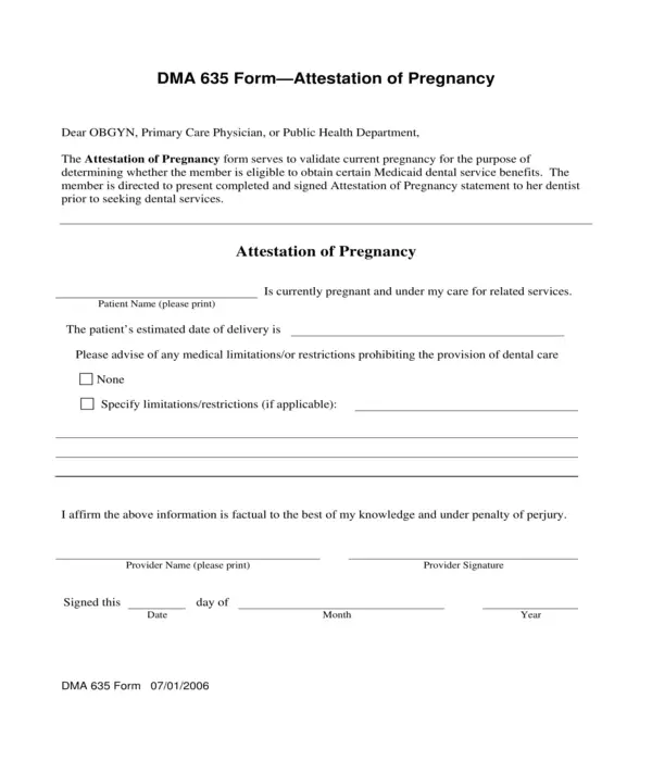 Planned Parenthood Pregnancy Verification Form