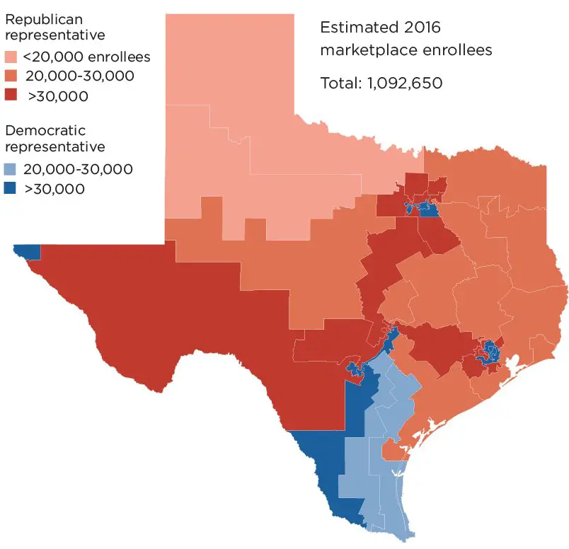 More Texans enrolled in Obamacare came from red districts than blue ...